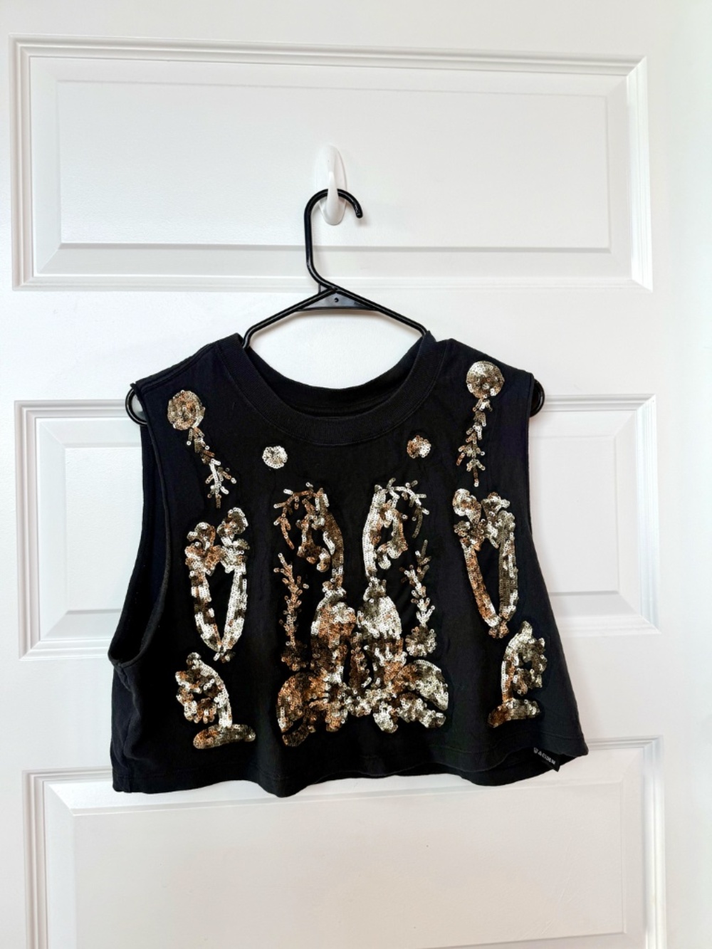 Urban Outfitters Rococo Sequin Paisley Embellished Muscle Tank Size